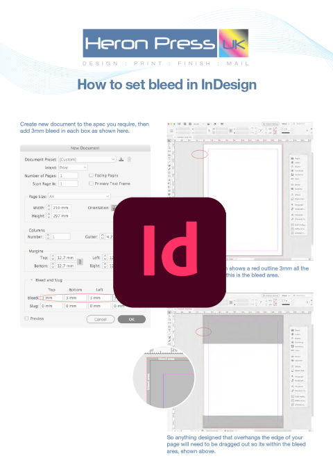How to set bleed in InDesign - Heron Press